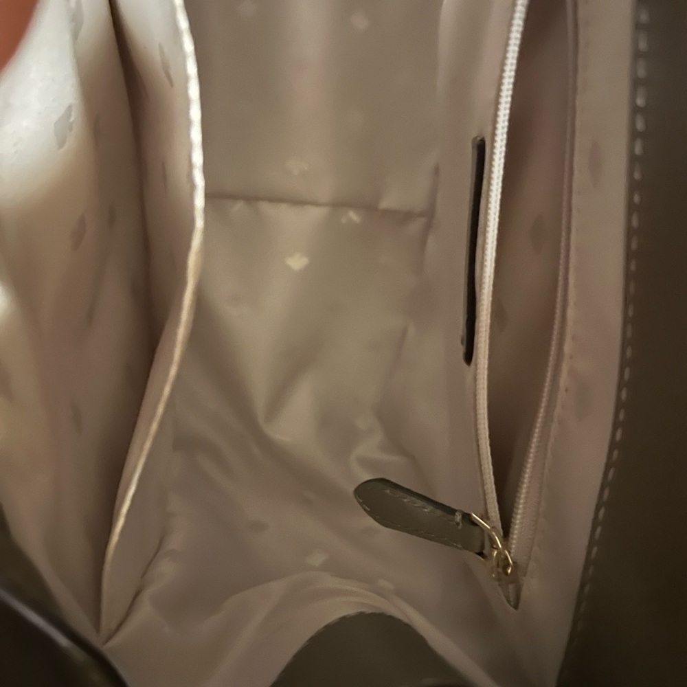 ⭐️NWOT⭐️Kate Spade Taupe Leather Backpack ~ Med - Picture 4 of 14